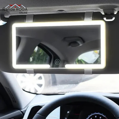 Espejo con Luz LED para Auto – Diseño Compacto y Moderno